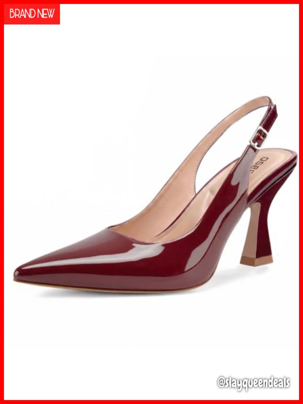Slingback Kitten Heels 2.95in Pointy Toe Pumps - Padded Dressy Closed Toe with